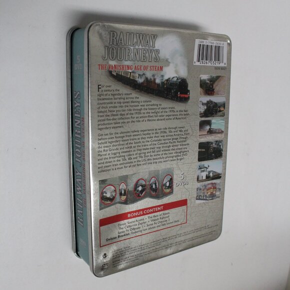 Railway Journeys: The Vanishing Age of Steam 5 Disc DVD Set in a Tin Box - Picture 2 of 16